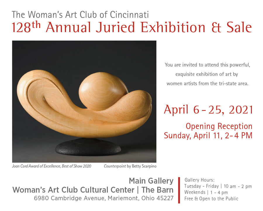 Congratulations to our three Artists accepted into the Woman’s Art Club of Cincinnati 128th Annual Juried Exhibition!