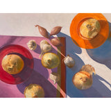 Alliums Large with Orange and Pink Painting Terri Schmitt 