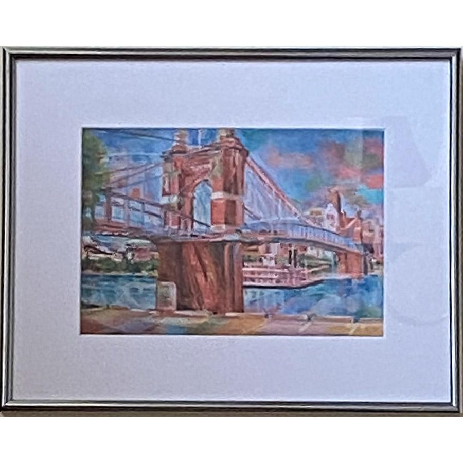 Roebling Bridge West 156 Print Carol Abbott 